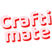 Text 'Crafti mate' in red on a white background